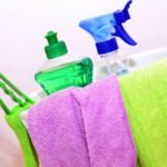 What kind of rags is normally used for cleaning?